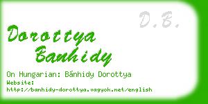 dorottya banhidy business card