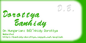 dorottya banhidy business card